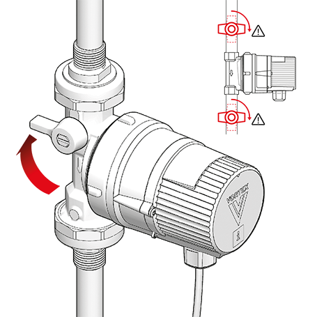 Trinkwasser-Zirkulationspumpe Servicemotor Vortex BWO 155 MA Funktschalter